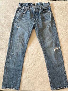 Womens MOUSSY VINTAGE Made in Japan Distressed Slim Straight Jeans - Size 27